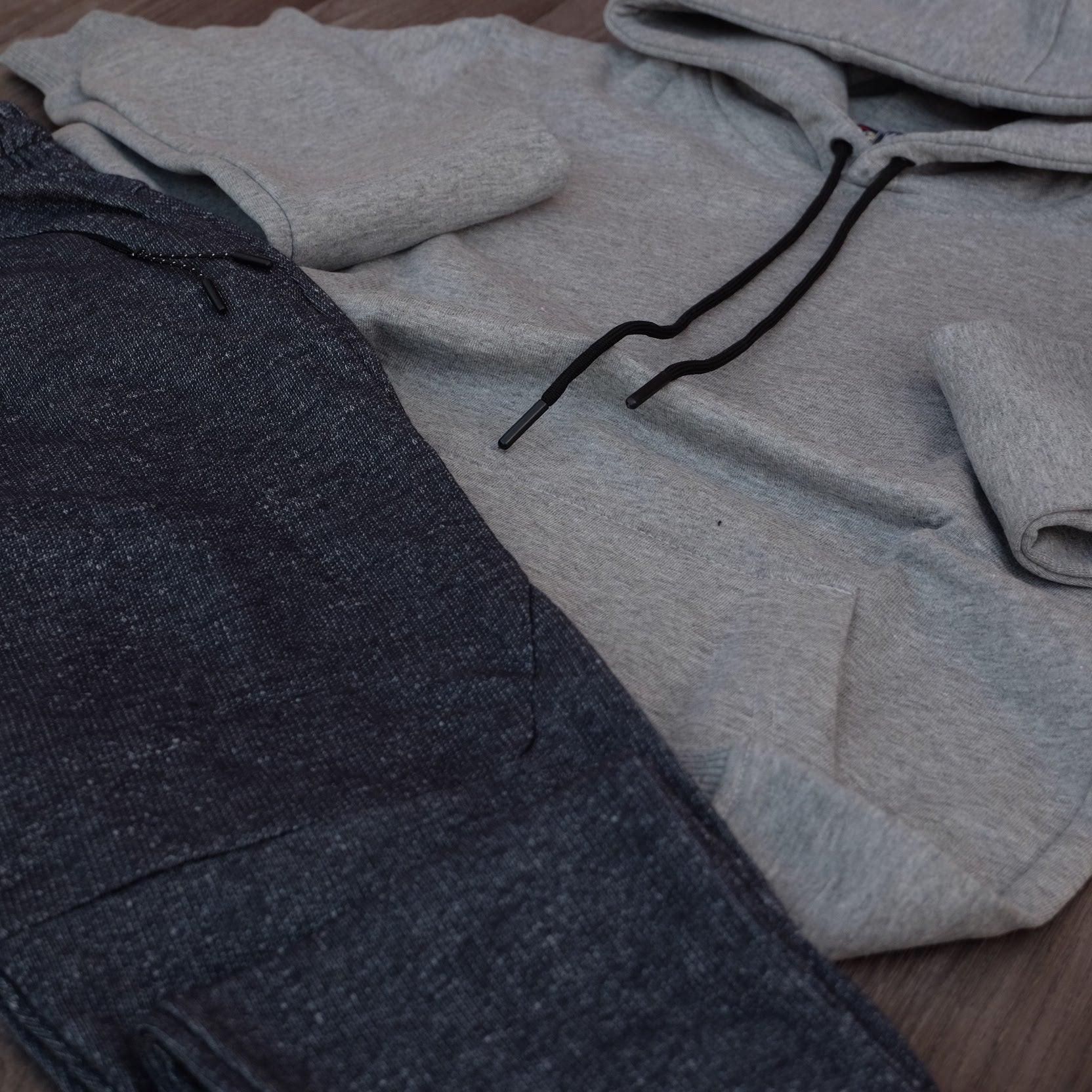 Ensemble Jogging Beska Anthracite + Sweat à Capuche Gris Clair Kelmo