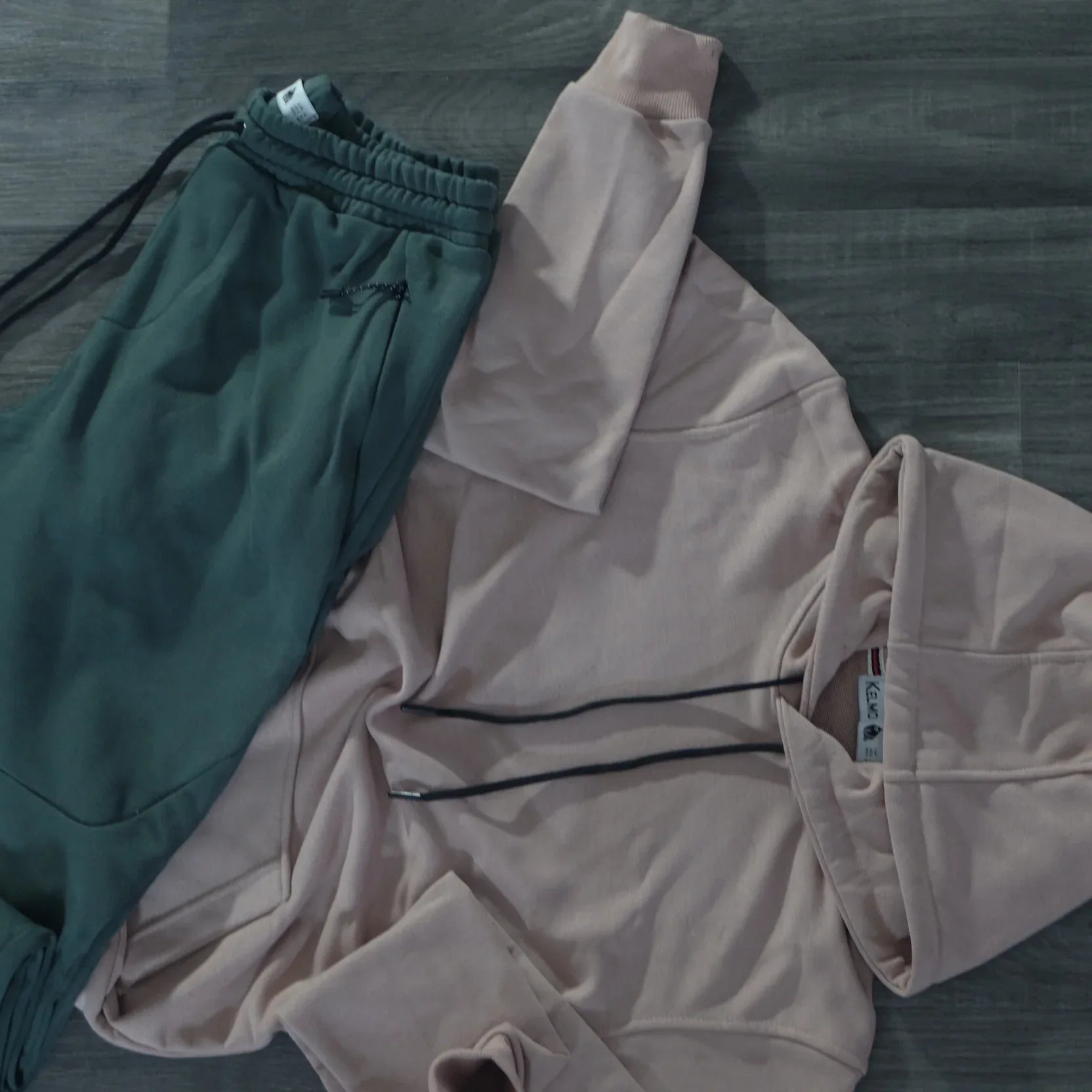 Ensemble Jogging Beska Kaki + Capuche Cotton Beige Kelmo