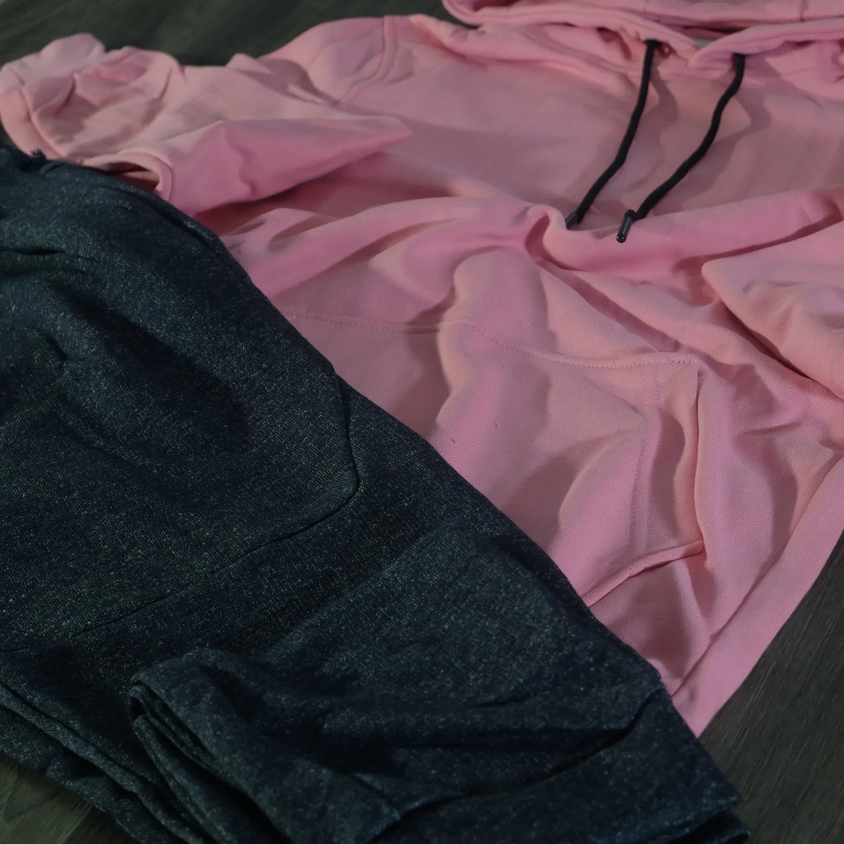 Ensemble Jogging Beska Bleu Marine Chine + Capuche Cotton Rose Kelmo