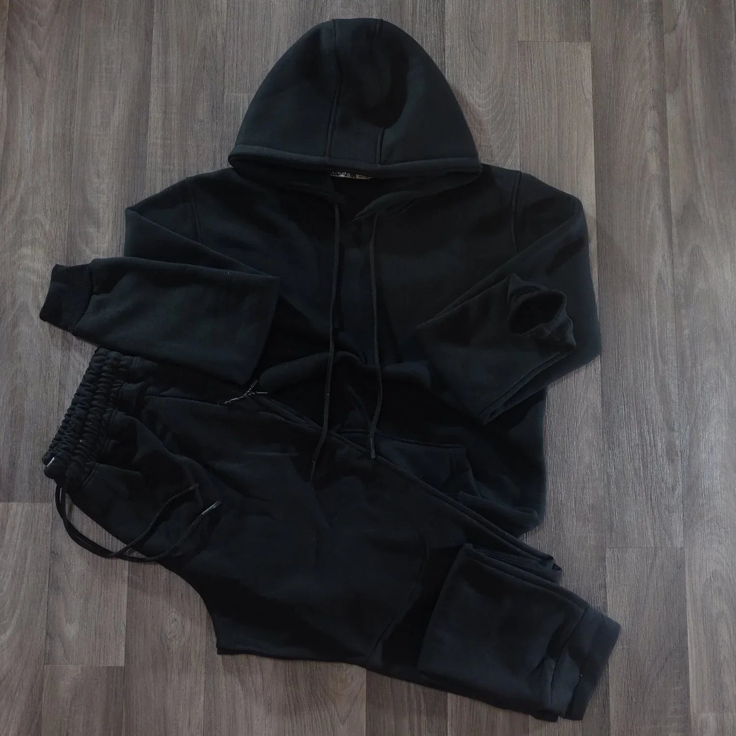 Ensemble Jogging Noir + Capuche Cotton Noir Kelmo