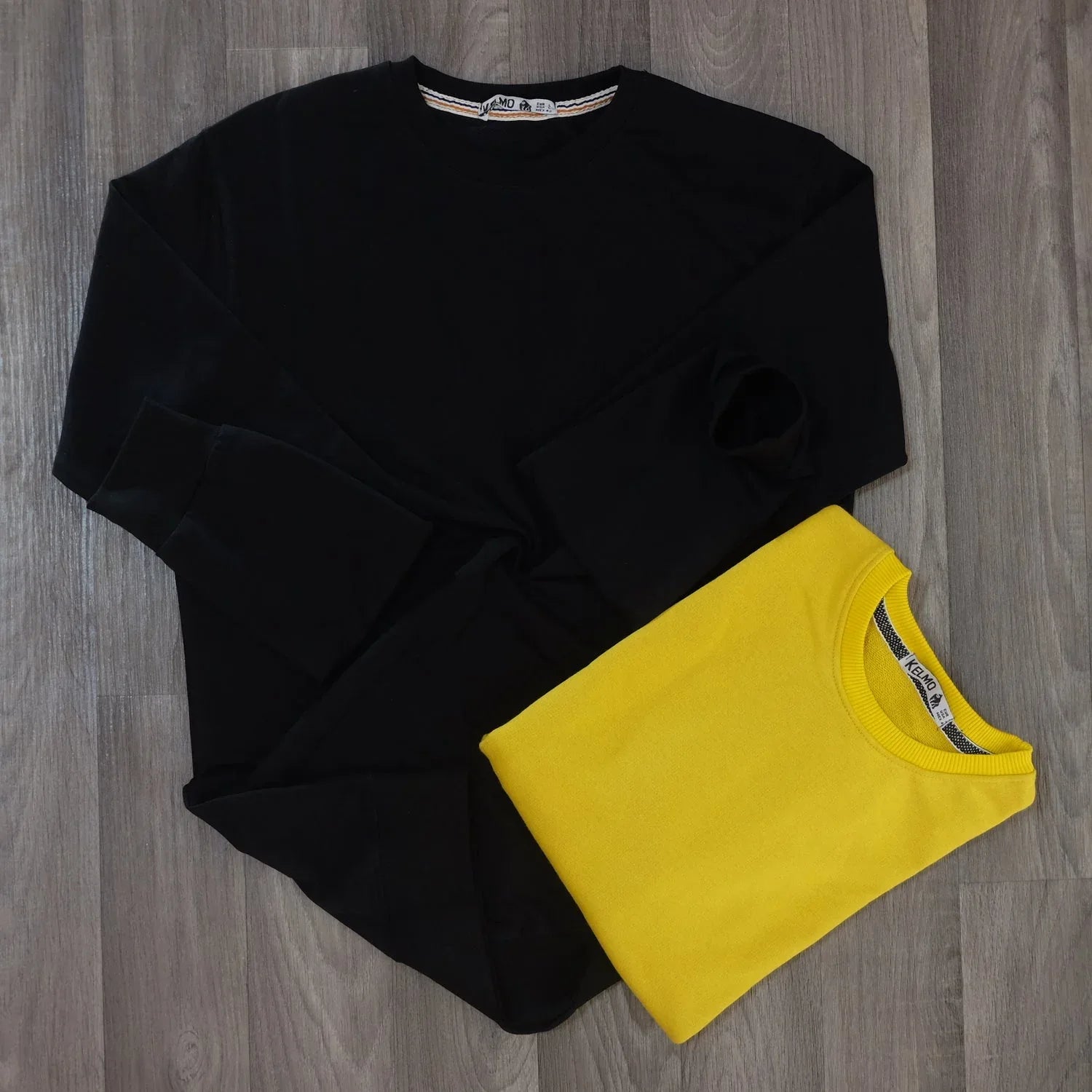 Pack 2 Sweat Noir + Moutard Kelmo