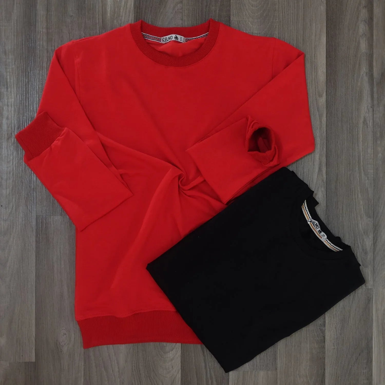 Pack 2 Sweat Noir + Rouge Kelmo